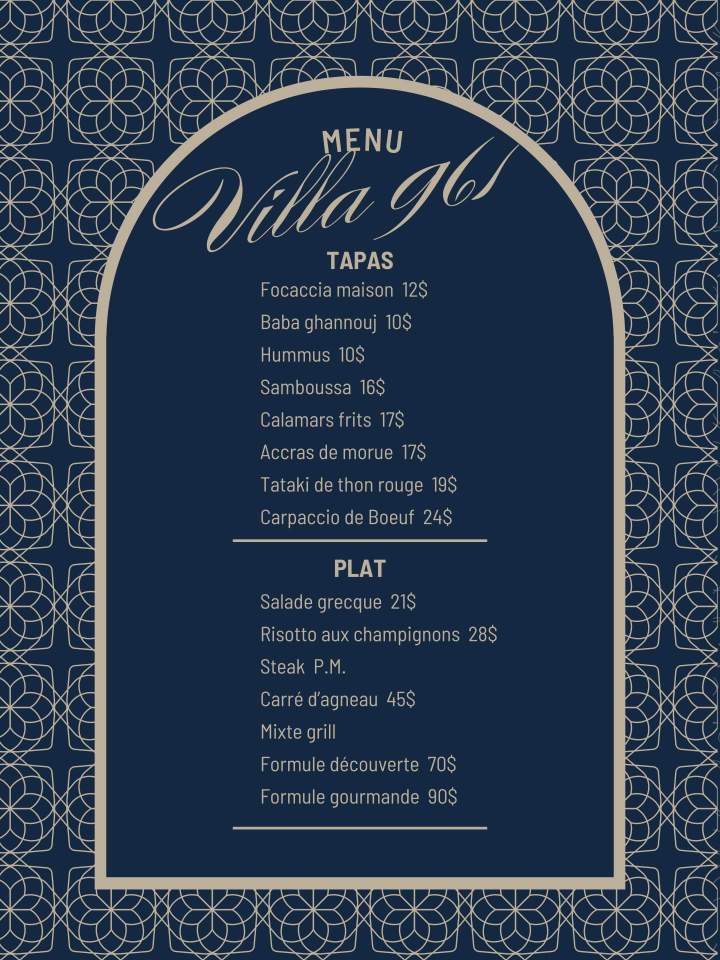 Villa 961 Menu (version finale) 1